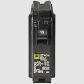 Circuit Breaker Square D 15 amp single pole HOM115CP