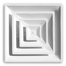 24x24 t-bar supply grill 3 cone