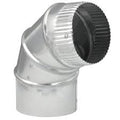 Duct Elbow, Adjustable, Round, 90 deg, 4 in
