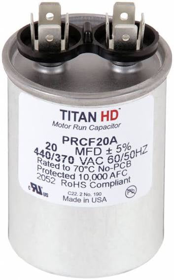 20 MFD Motor Run Capacitor - Round